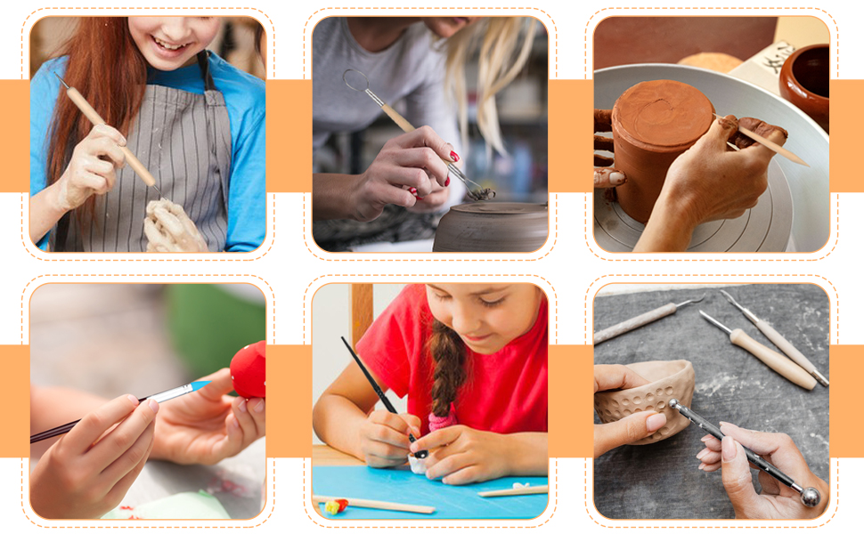 27Pcs Pottery Clay Sculpting Tools, Double Sided Polymer