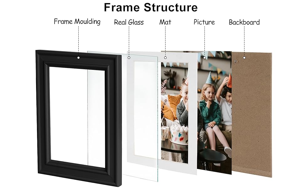 Tamolus 5X7 Double Wooden Hinged Picture Frame Vertical