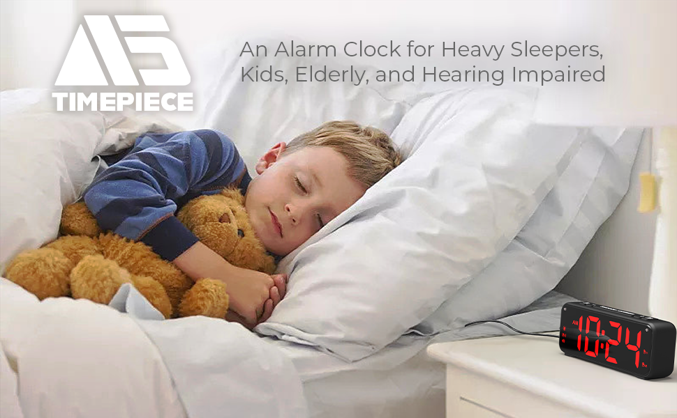 A5 Extreme Powerful Vibration Alarm Clock + Extra Loud Alarm for Heavy