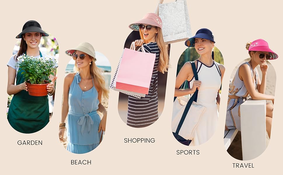 sun visor hat for multi-occasion