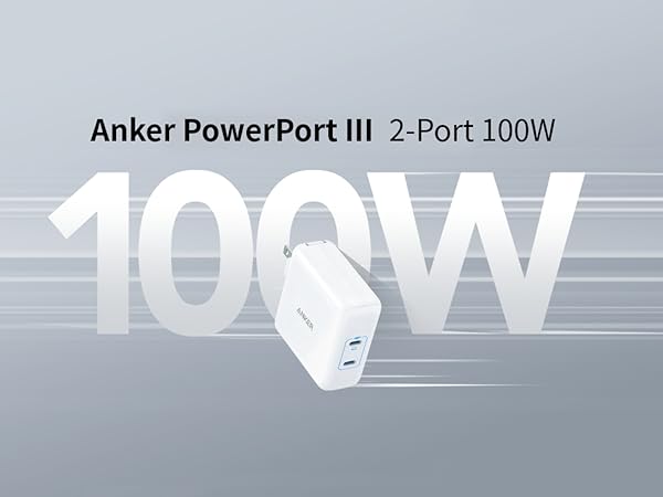 Amazon | Anker PowerPort III 2-Port 100W (PD 充電器 100W 2