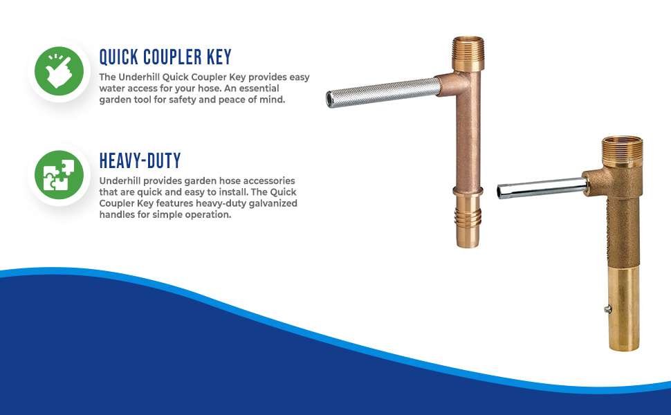 Underhill Quick Coupler Key Tool for Coupler Valve, 1 1/2