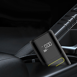 EVARYOO 6000mAh Mini Pompe à Air Électrique,Compresseur à Air Portatif Gonfleur Pneus sans Fil 150PSI avec écran LCD Numérique,Pompe à air Rechargeable pour Voiture, Vélo, Moto, Scoote, Balle fr5