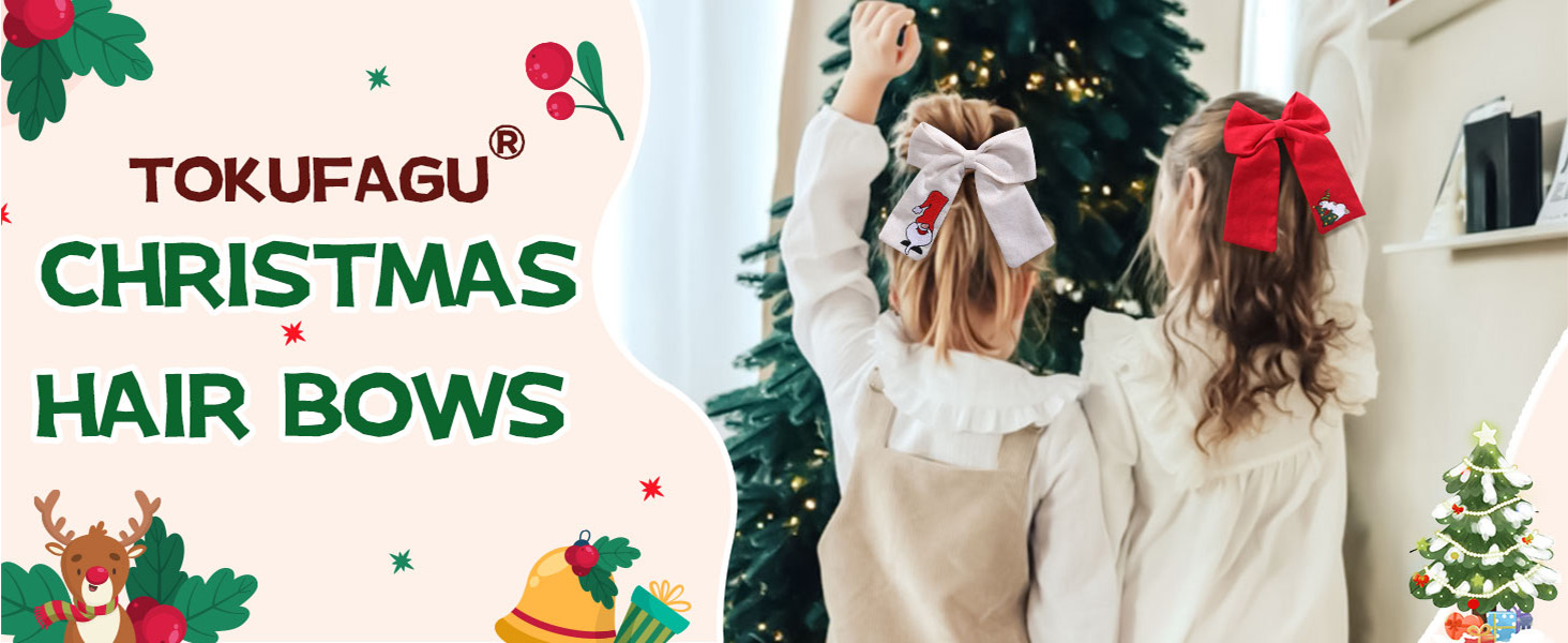 Christmas hair bows