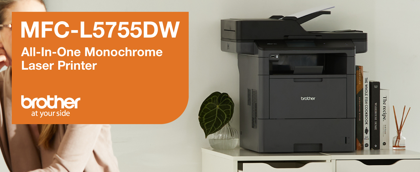 brother MFCL5755DW Mono Laser MultiFunction Centre, Wireless/USB 2.0