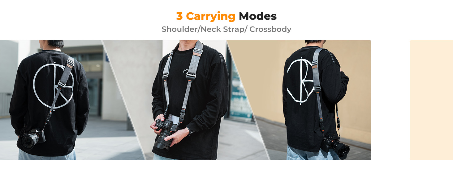 Camera, mobile phone, telescope shoulder straps