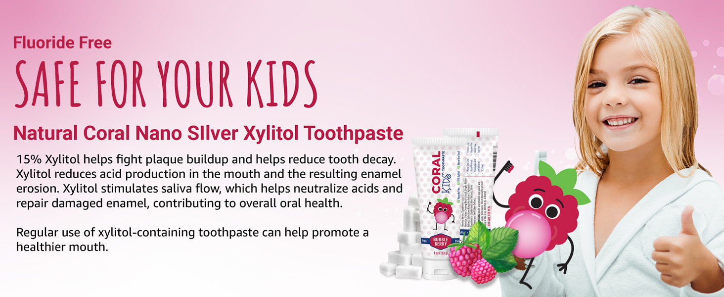 coral natural fluoride free kids baby toddler toothpaste non toxic safe to swallow 