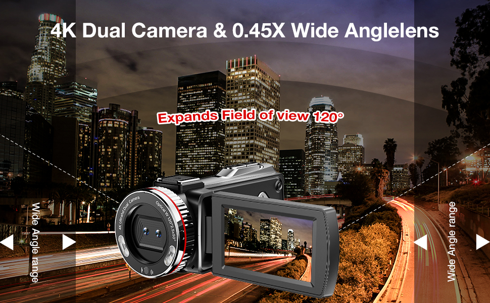 DIGITAL 4K VIDEO CAMERA CAMCORDER FOR KIDS TEENS STUDENTS 60FPS 48MP