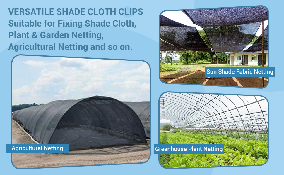 Mowpun 100 PCS Shade Cloth Plastic Clips, Sun Shade Cloth