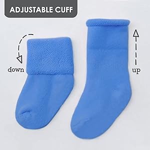 Adjustable terry socks