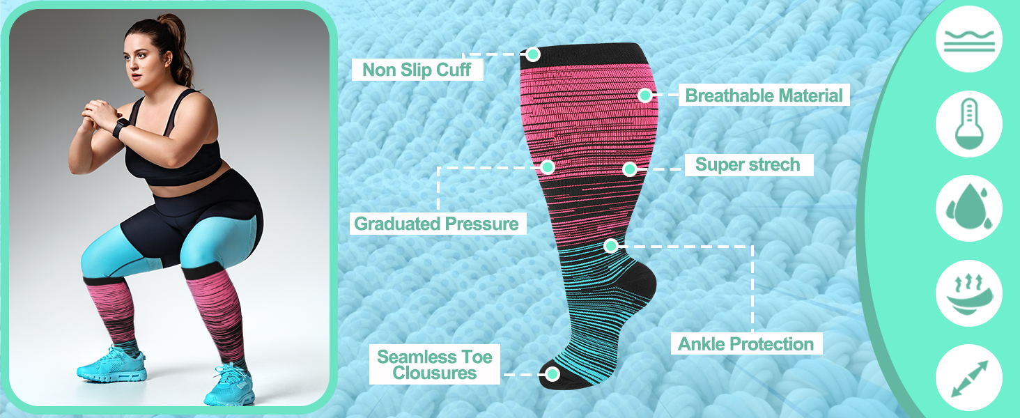 Plus Size Compression Socks for Women