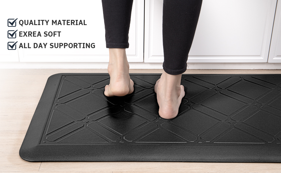 Oakeep Anti Fatigue Mat Kitchen Mats 20"x30" Comfort Floor Mat for