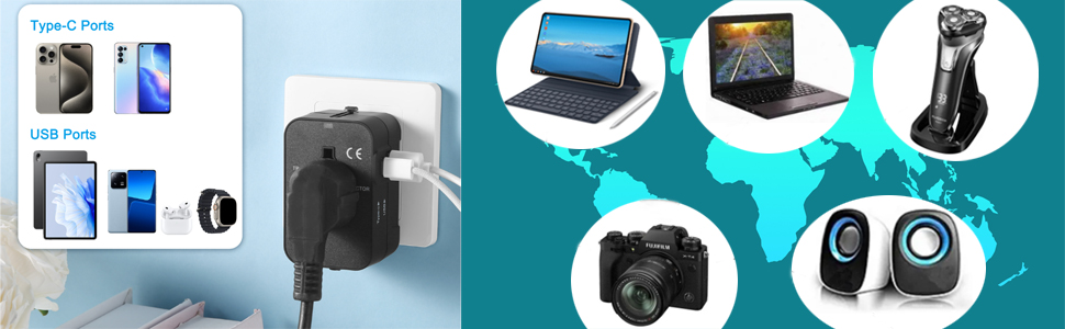 Universal adapter compatible devices
