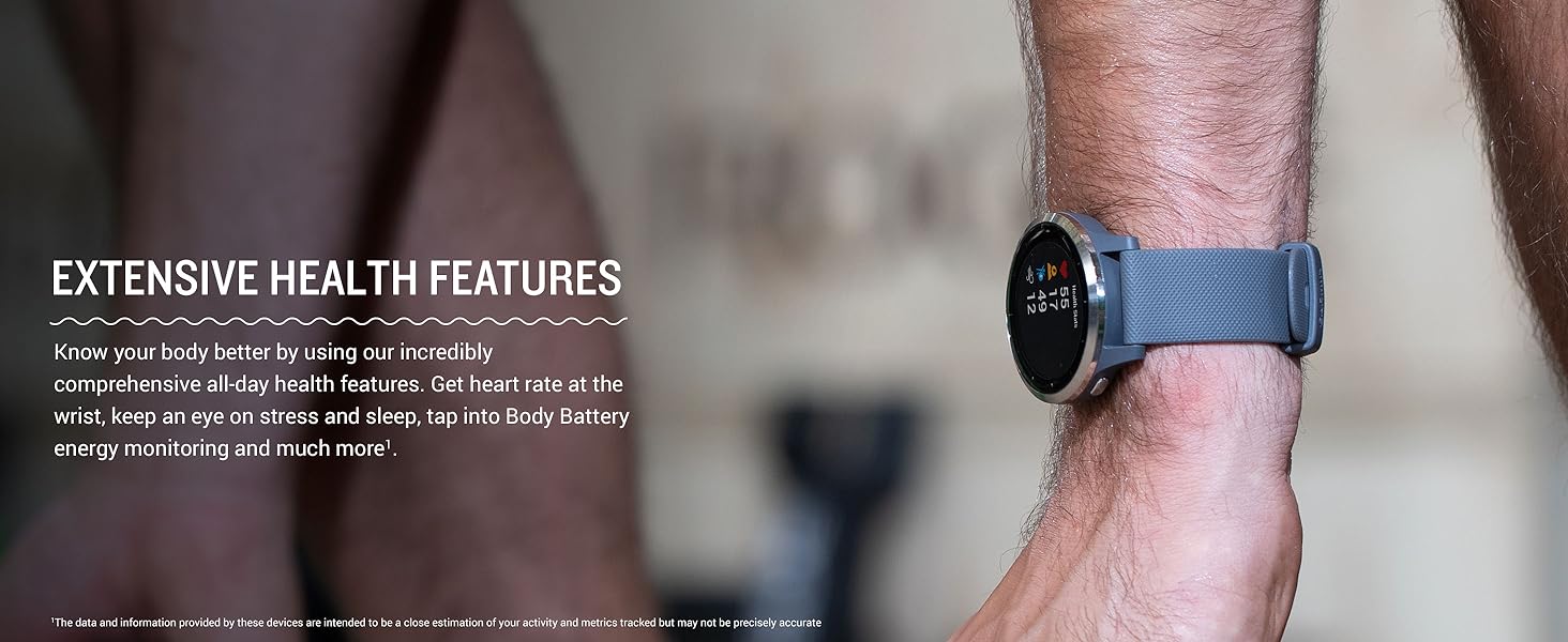 Garmin Vivoactive 4, GPS Smartwatch, Features Music, Body Energy