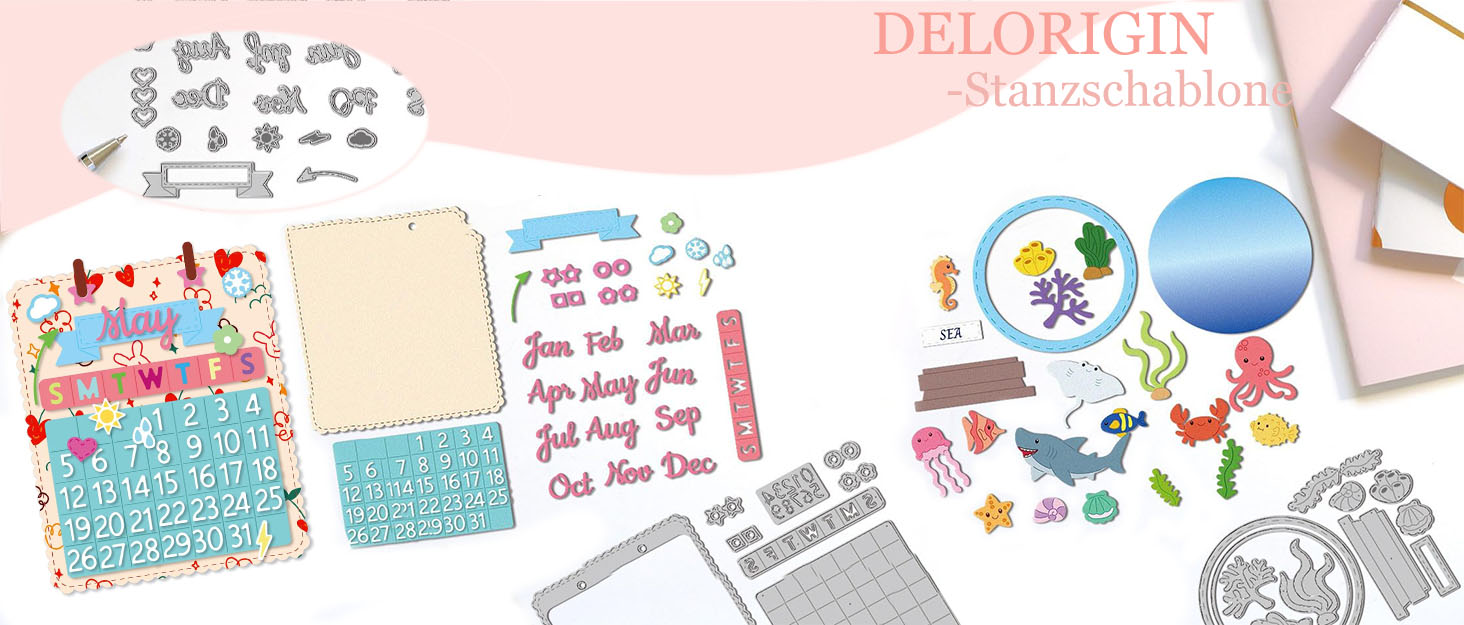 DELORIGIN Slash Frames Cutting Dies Card Making Die Borders Stencil