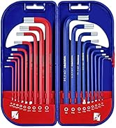 WORKPRO 18-Piece Hex Key Allen Wrench Set SAE/Metric Long Arm with Portable Box, Chrome Vanadium ...