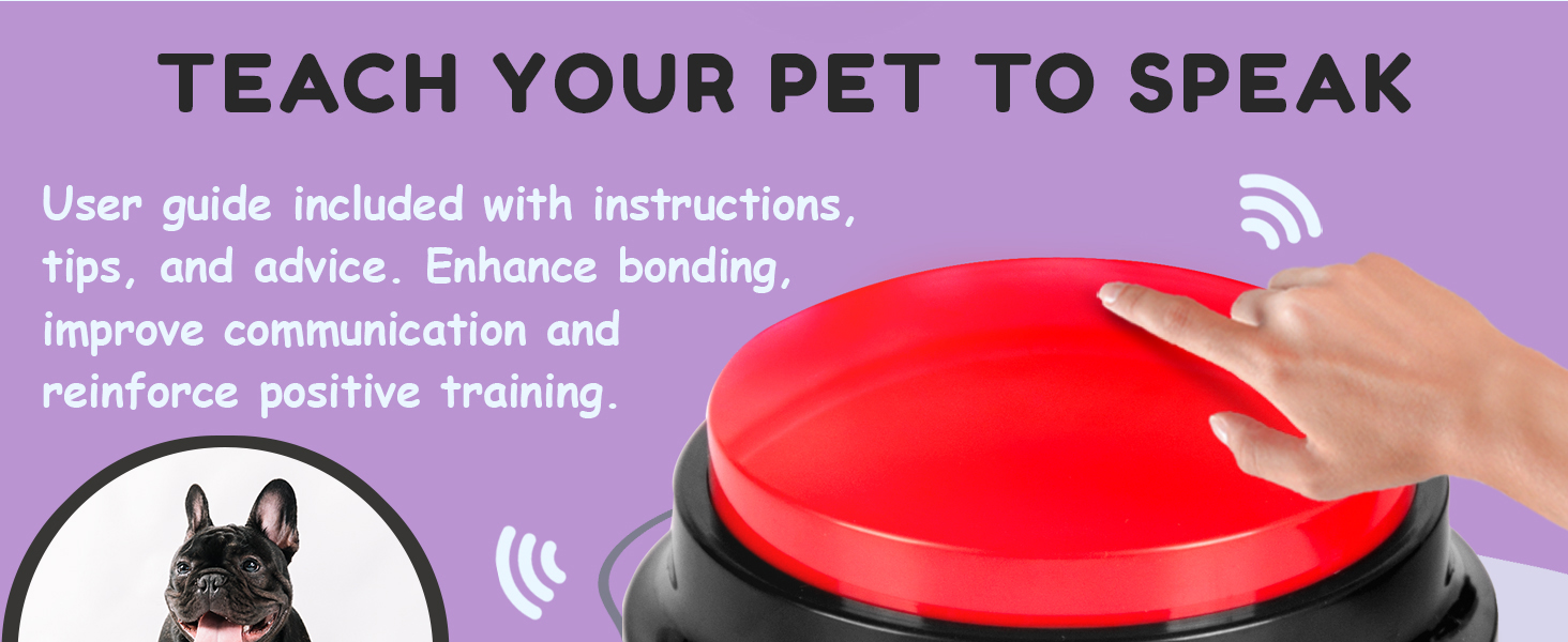 SUHSAI Dog Buttons for Voice Record and Communication with Buzzer 30