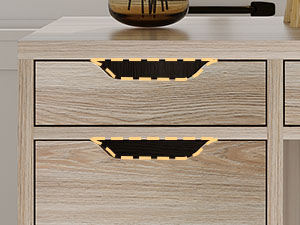 54 Inch Computer Desk with Storage Drawers