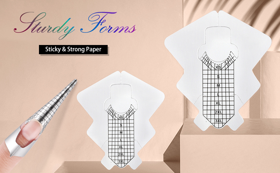 nail form nail forms for builder gel for acrylic nails sticker short almond guide sticker xl