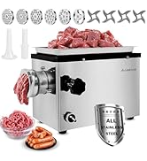 Anatole Commercial Electric Meat Grinder 1.8 HP 1300 W All Stainless Steel Meat Bones Mincer Heav...