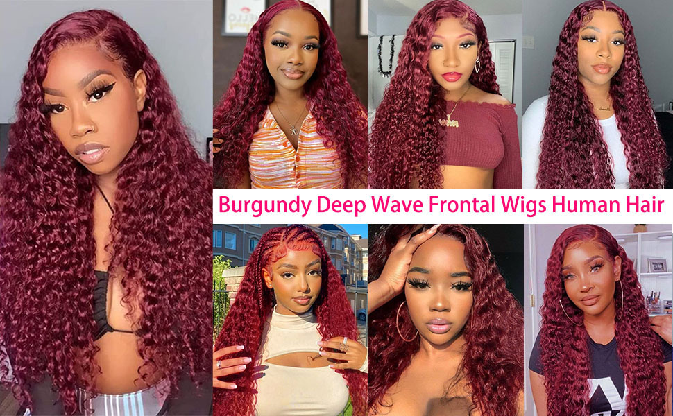 red lace front wig