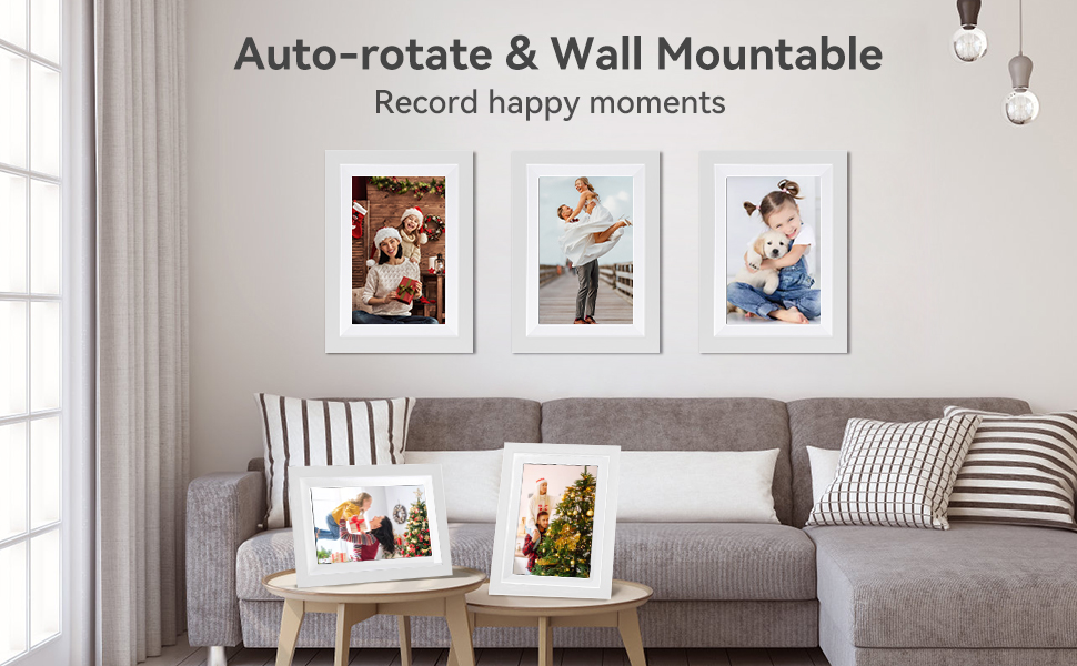 FRAMEO Digital Photo Frame WIFI 10.1 inch IPS Touch Screen Smart