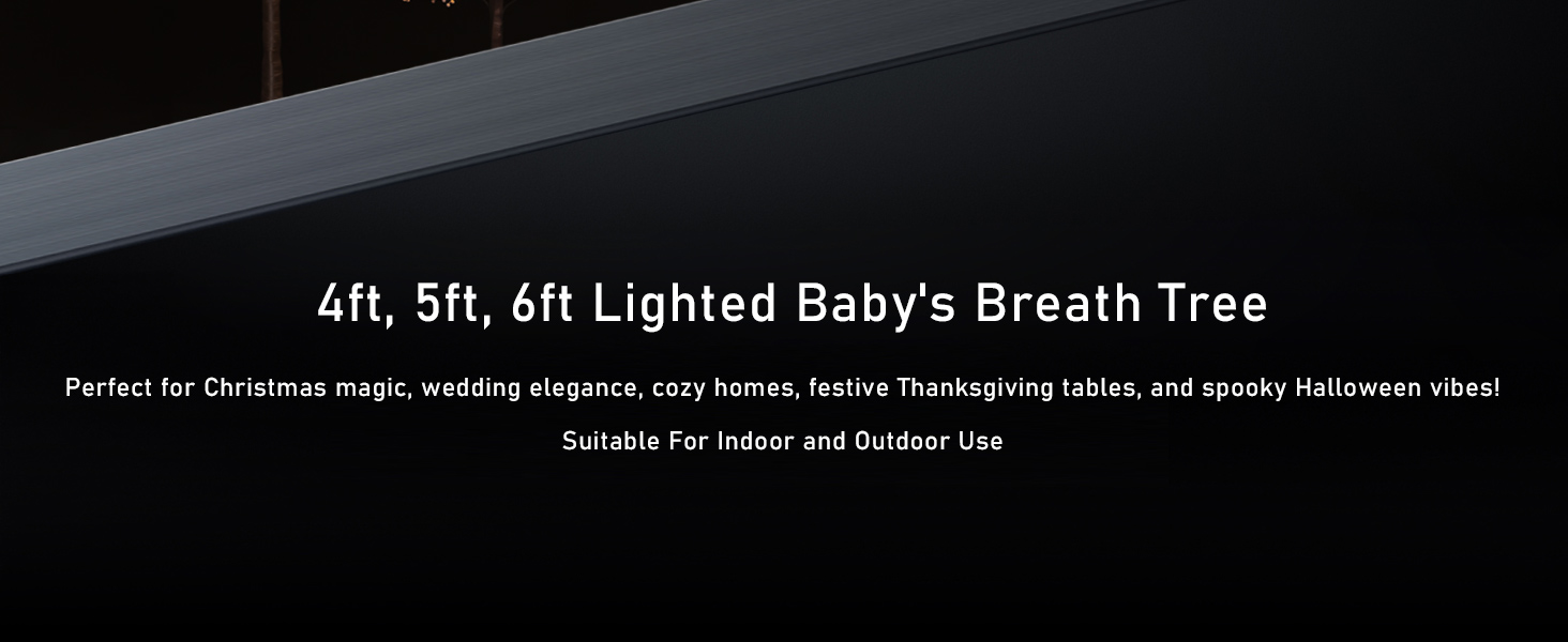 Lighted Baby's Breath Tree