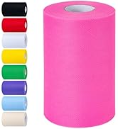 Pink Tulle Fabric Rolls 6 Inch by 100 Yards (300 feet) Tulle Roll Spool Fabric for DIY Tutu Skirt...