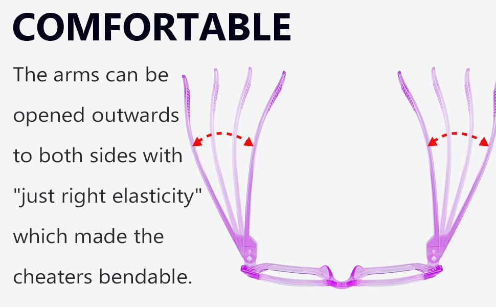 Eyekepper Cat Eye Reading Glasses with Screwless Spring