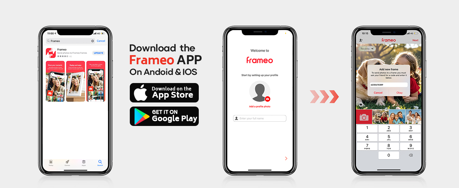 Download the Frameo App