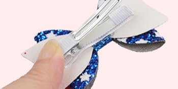 American flag bow hair clips