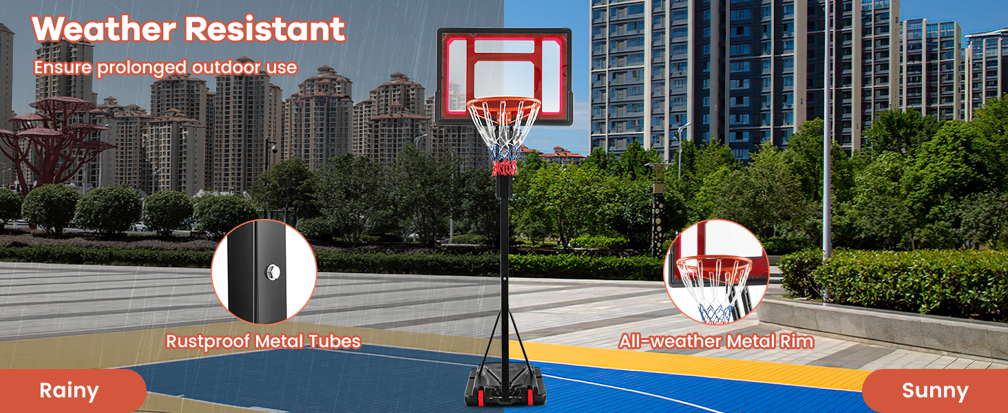 all weather basketball hoop