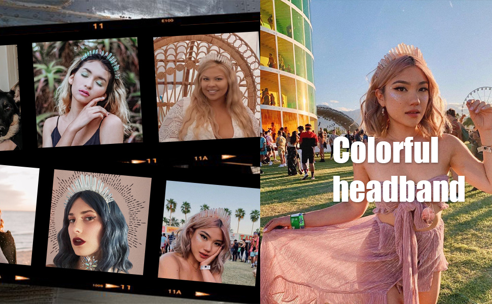 raw crystal quartz headband crown rhinestone crown hairband