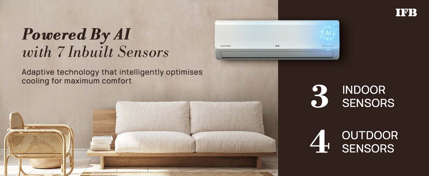 ifb ac, smart ac, wifi ac, smart ac, powered by ai, 7 sensors