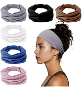 HSEM Headbands for Women, Wide Elastic Head Bands, Non-Slip Thick Hair Bands, Sports Stretchy Swe...
