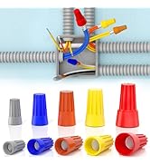 25 Pcs Wire Nuts Wire Caps Electrical Wire Connectors with Spring Small Wire Nuts Assortment Kit ...