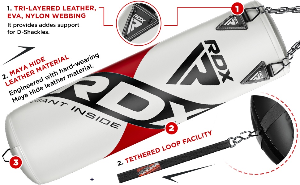RDX Punching Bag Heavy Boxing Bag, 13pc Filled 4ft 5ft Anti Swing