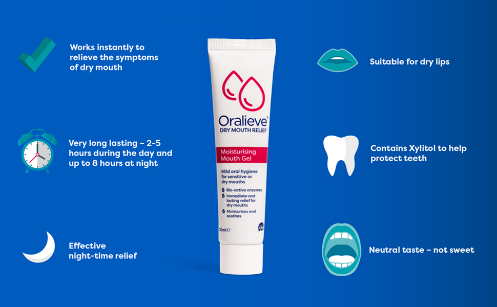 Oralieve Moisturising Dry Mouth Relief Gel, Effective and Lasting