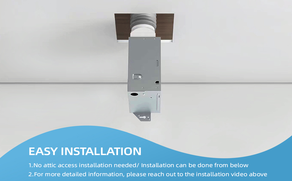 Tech Drive Bathroom fan 50 CFM, 1.0Sone DC Motor with No