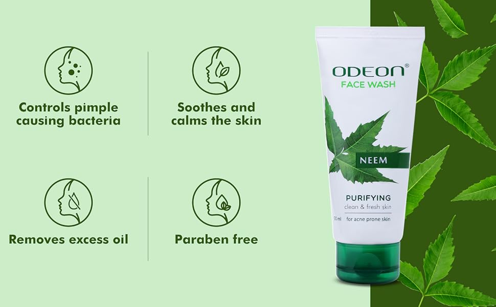 ODEON Face Wash with Neem Extract (100ml) Amazon.in Beauty