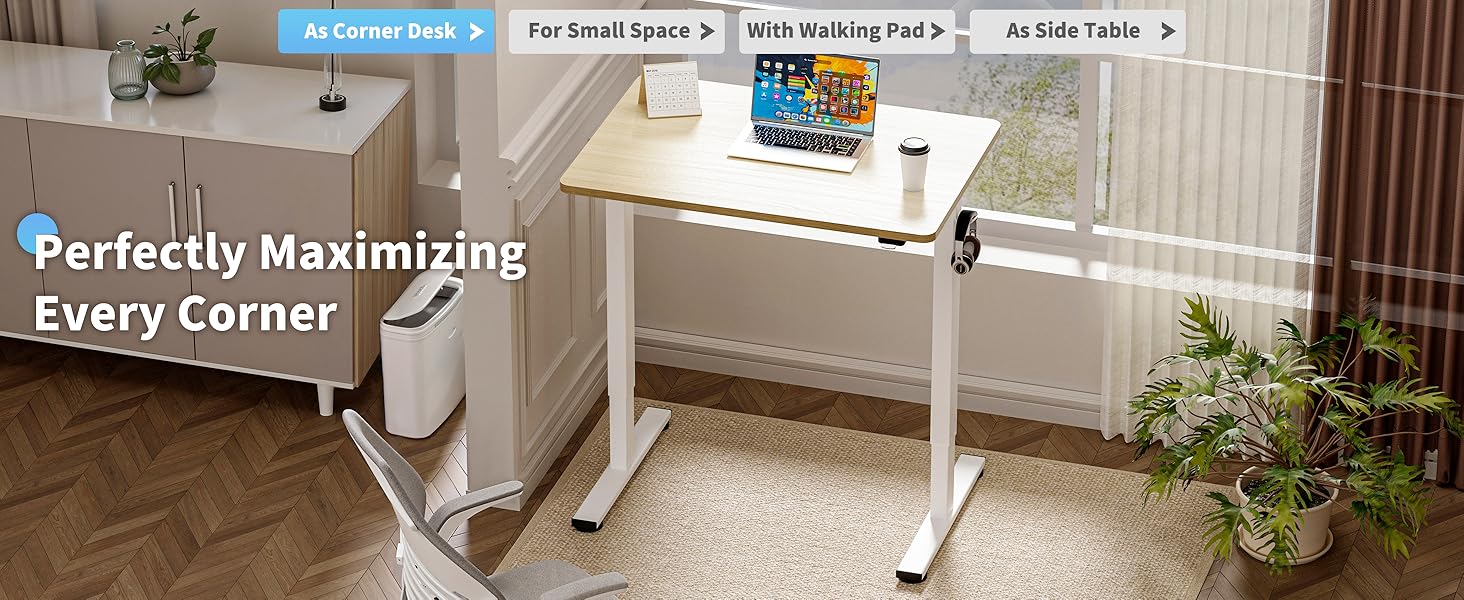 Okin Electric Small Standing Desk Adjustable Height