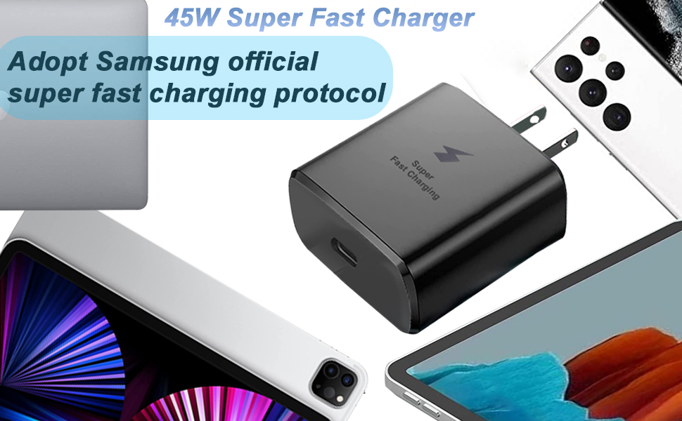 45W USB C Super Fast Charger Powersky for Samsung Galaxy S24/S23/S22