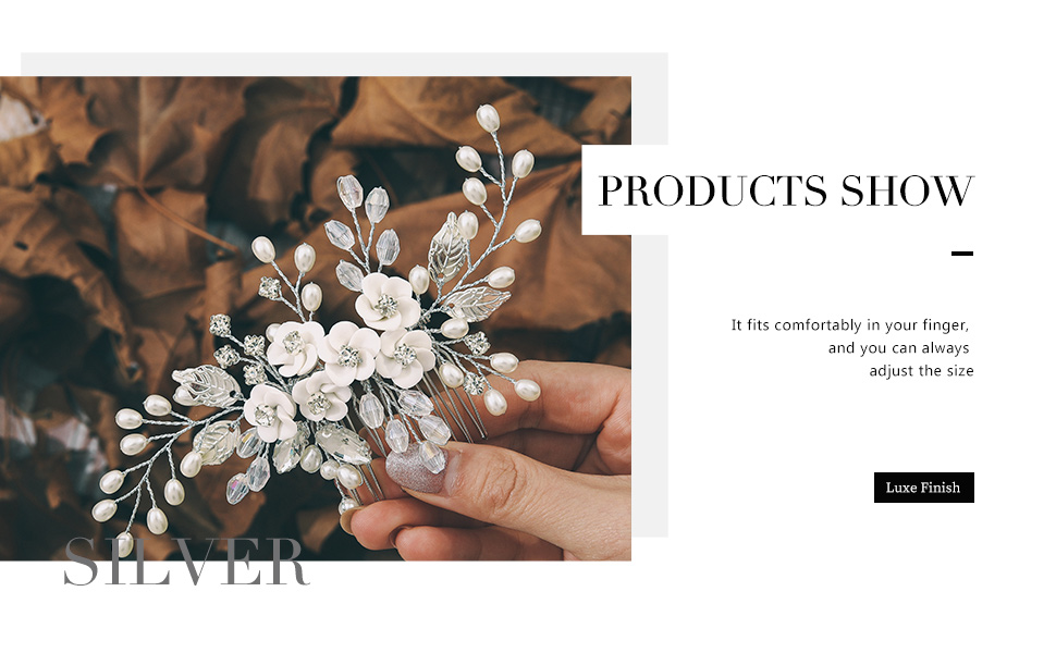 bride flower hair piece