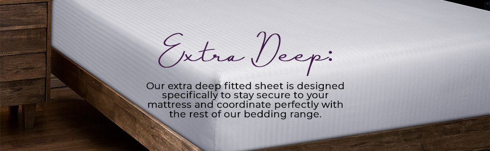 Satin Stripe Fitted Sheets
