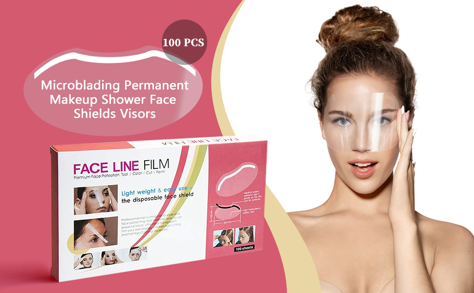 Kalolary 100 PCS Transparent Shield, Clear Face Visor Microblading