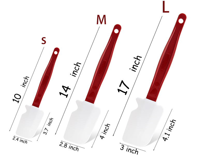 Rubber Spatulas High Heat Resistant Silicone Scraper 14