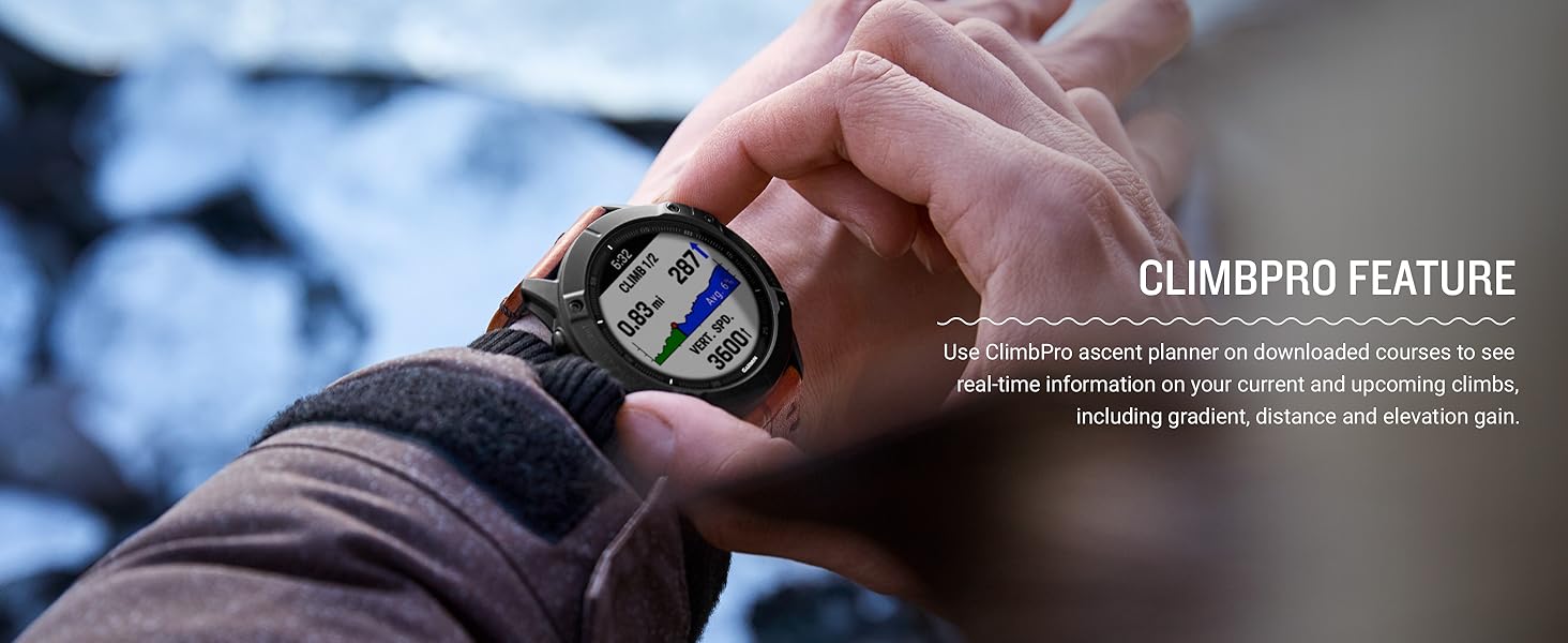 Garmin Fenix 6X Pro Solar, Premium Multisport GPS Watch with Solar