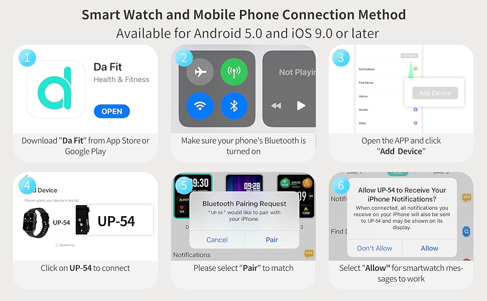 smart watch for iphone & android