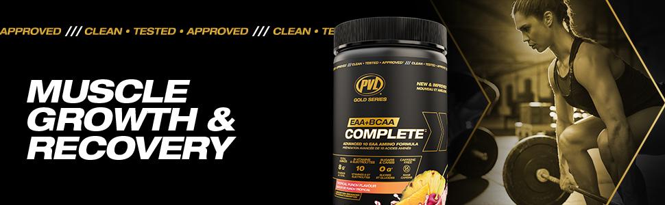 Electrolyte and B Vitamin complex in the Complete EAA BCAA Blend for energy and hydration.