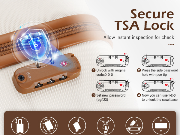 luggage with TSA lock